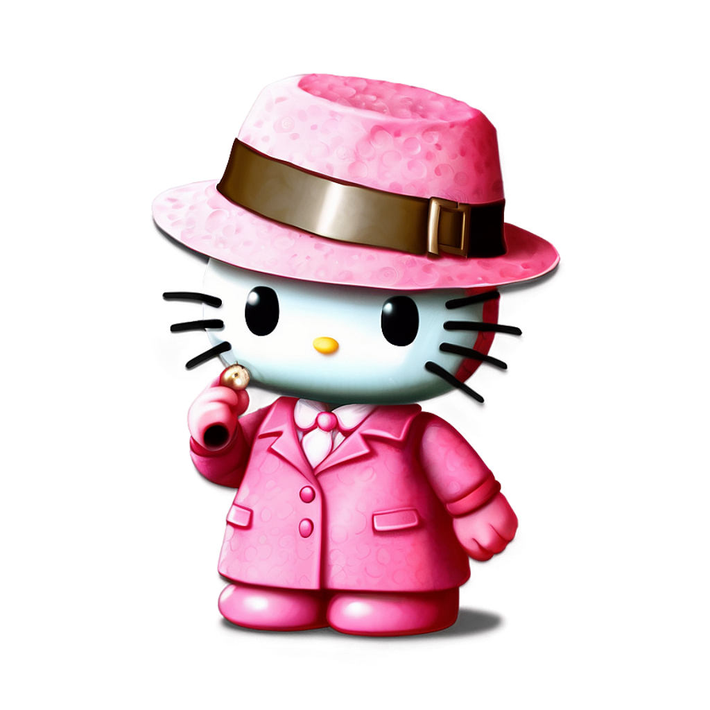 Charming Detective Wallpaper: Adorable Character in Pink Suit