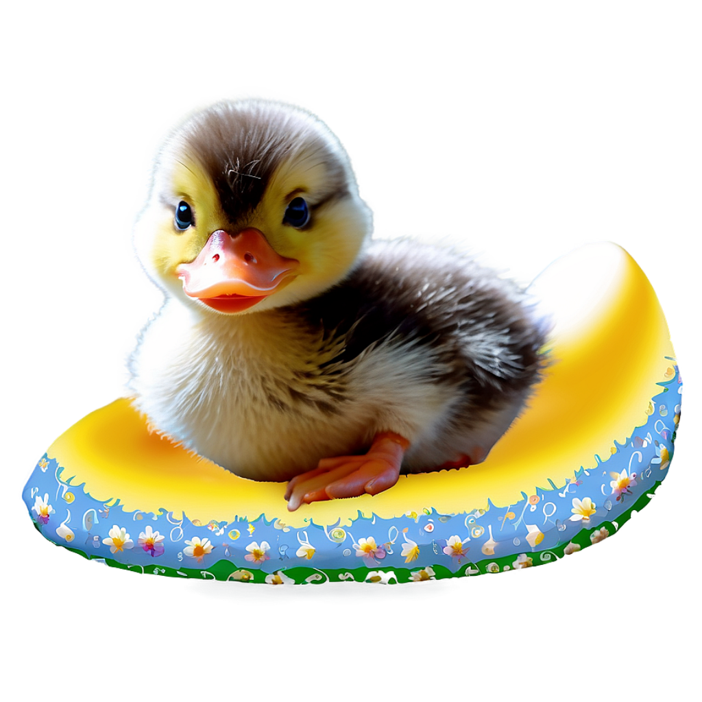 Adorable Easter Duckling on Colorful Egg Wallpaper Background