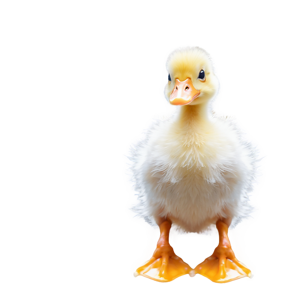 Adorable Fluffy Duck Chick Wallpaper on Soft Neutral Background
