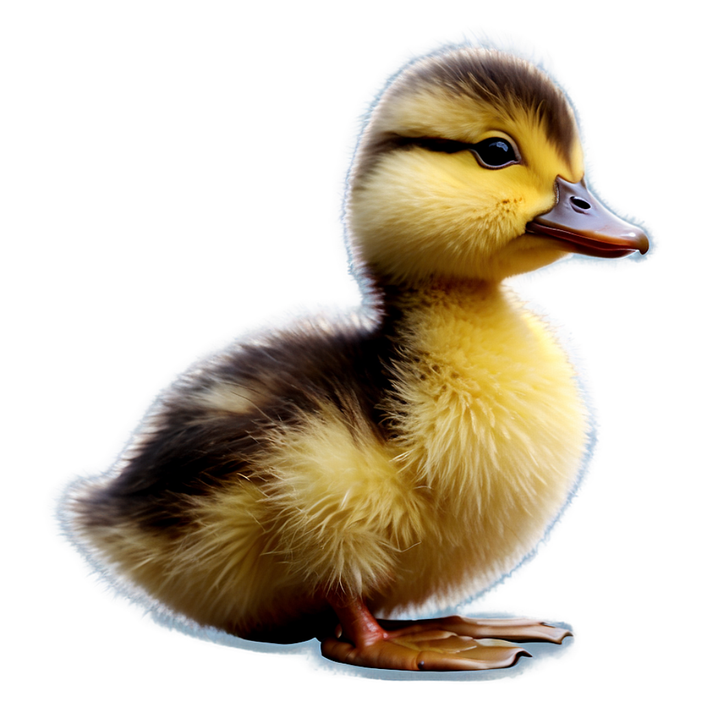 Adorable Fluffy Duck Chick Wallpaper with Blurred Background
