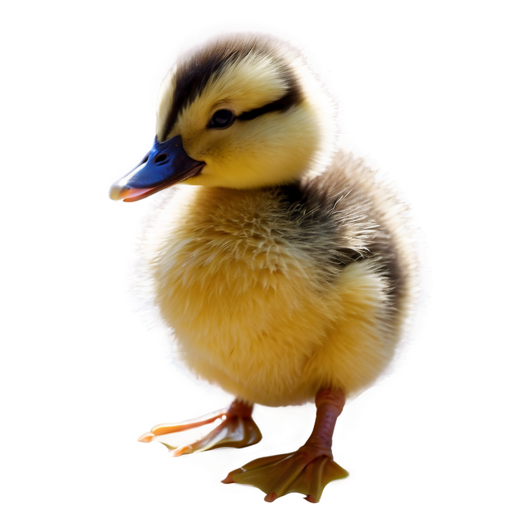 Adorable Fluffy Duck Chick Wallpaper on Soft Neutral Background