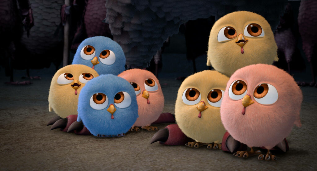 Vibrant Fluffy Chicks from Free Birds - Adorable Animated Wallpaper