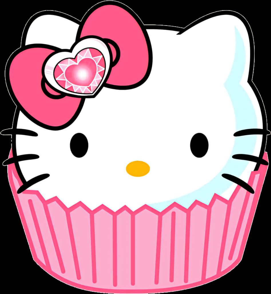 Adorable Hello Kitty Cupcake Wallpaper - Sweet Charm Background