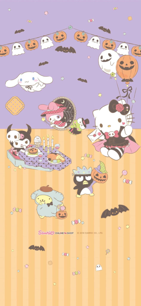 Hello Kitty Halloween Wallpaper: Fun with Pumpkins & Ghosts