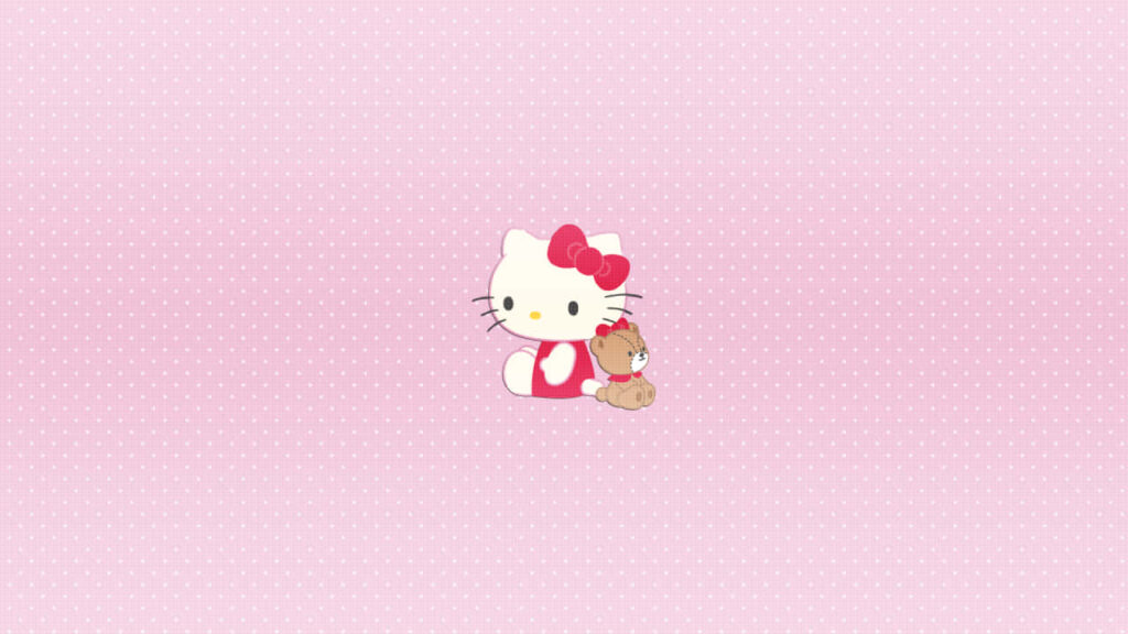 Feline Fun: A Charming Hello Kitty PC Background in 1280 X 720 resolution Wallpaper