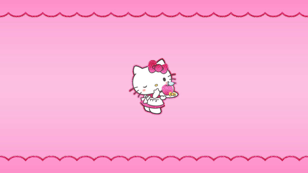 Adorable Hello Kitty Wallpaper on Soft Pink Background
