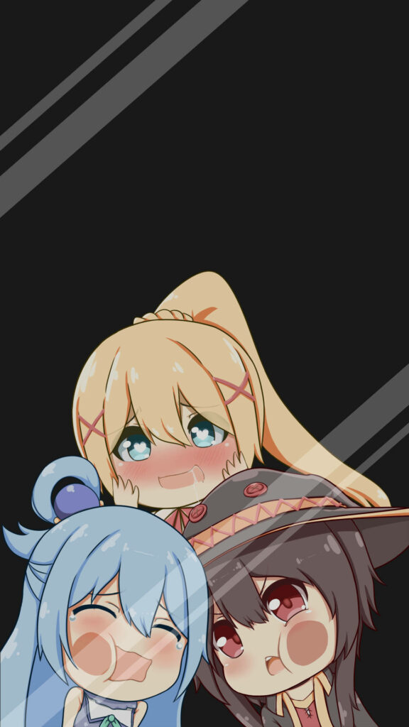 Chibi KonoSuba Wallpaper: Aqua, Megumin & Darkness Lock Screen