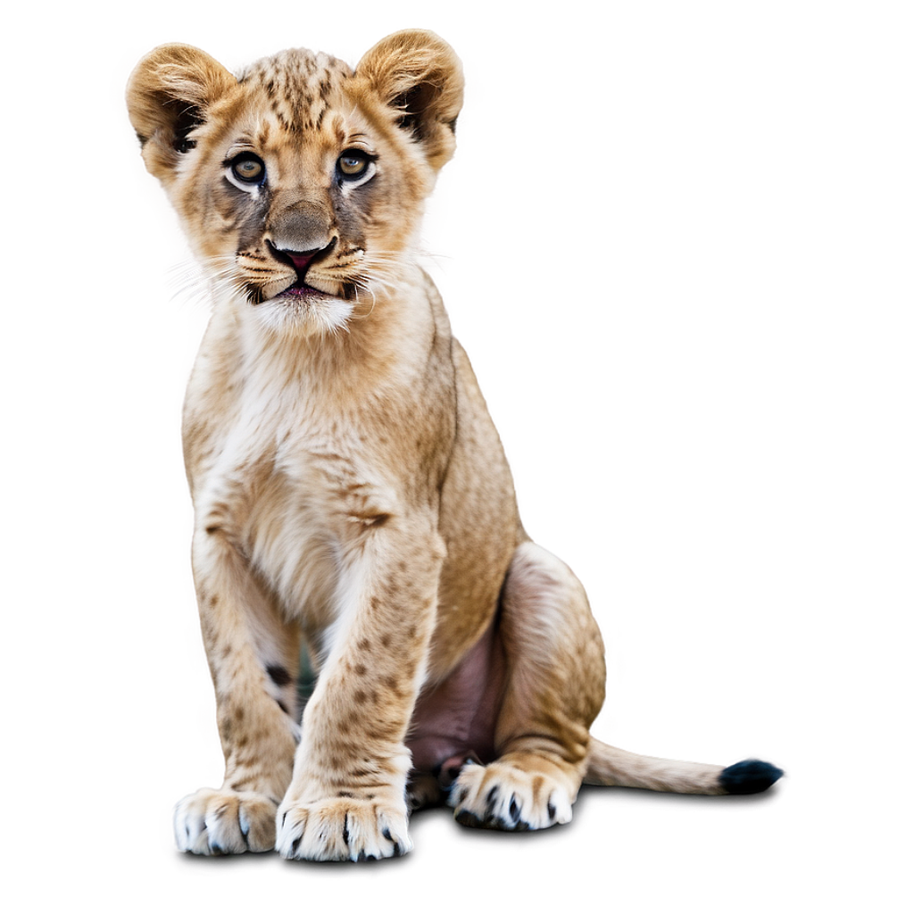 Charming Lion Cub Wallpaper: Adorable & Playful Background