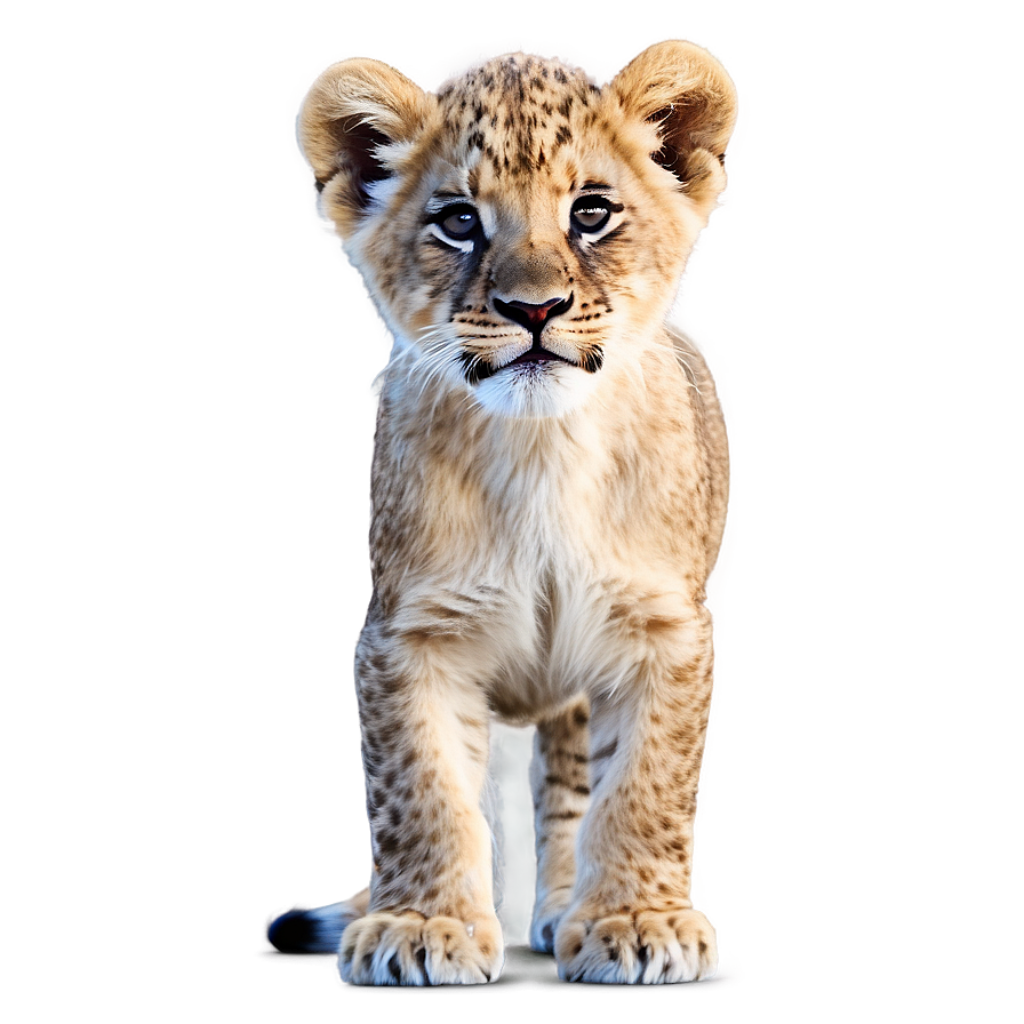 Adorable Lion Cub Wallpaper: Warm Tones & Soft Focus Background