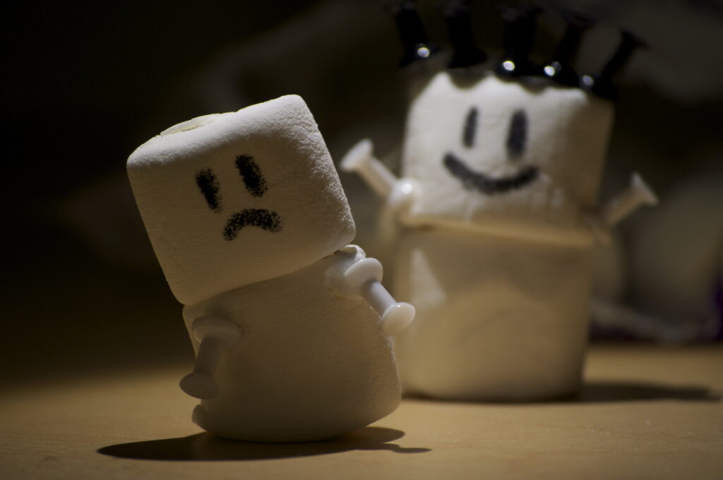 Playful Marshmallow Characters: Cute Wallpaper Background Design