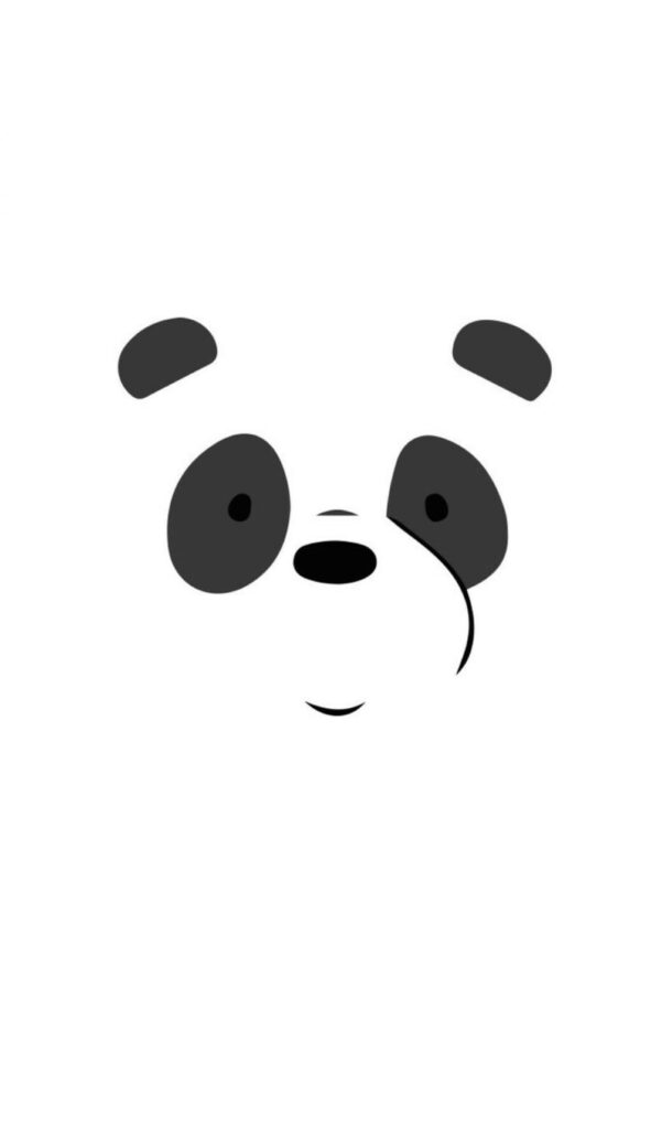 Minimalist Panda Wallpaper from We Bare Bears - Cute Design