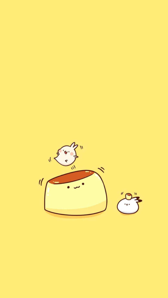 Molang & Friends: Cute Food Wallpaper for Playful iPhone Background