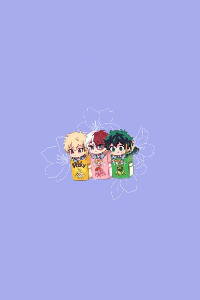 Chibi My Hero Academia Wallpaper: Adorable Minimalist Design