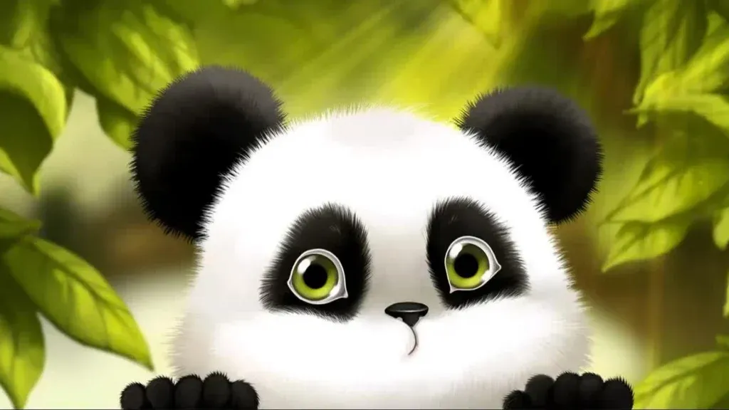 Adorable Panda Bliss: A High-Definition Wallpaper of the Cutest PC Background