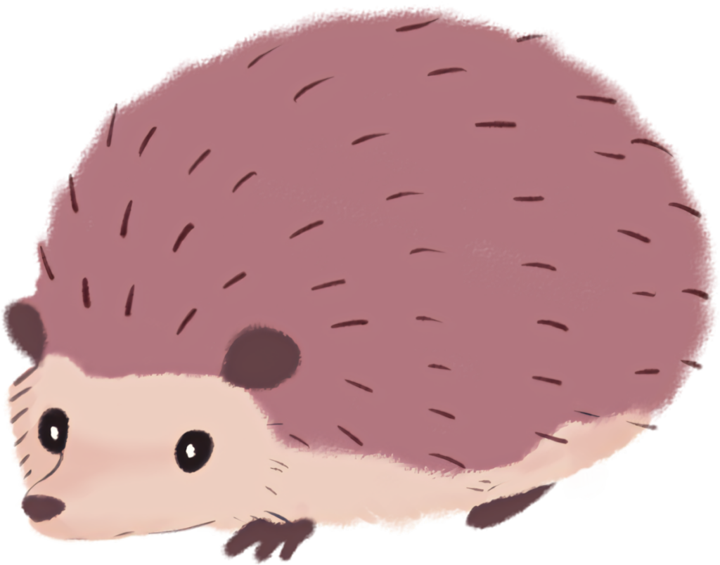 Charming Pastel Cartoon Hedgehog Wallpaper Background for Cozy Screens