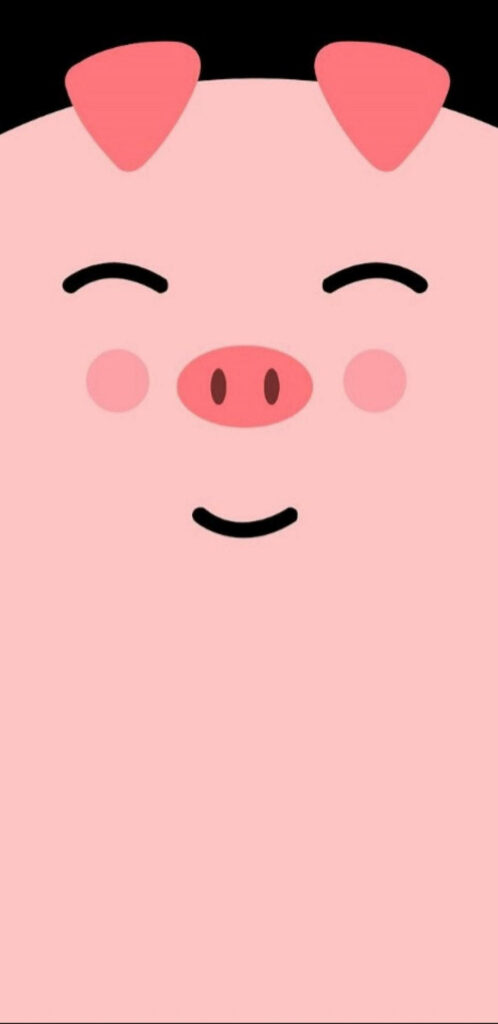 Adorable Pink Piggy Face Wallpaper: Cheerful & Minimal Design