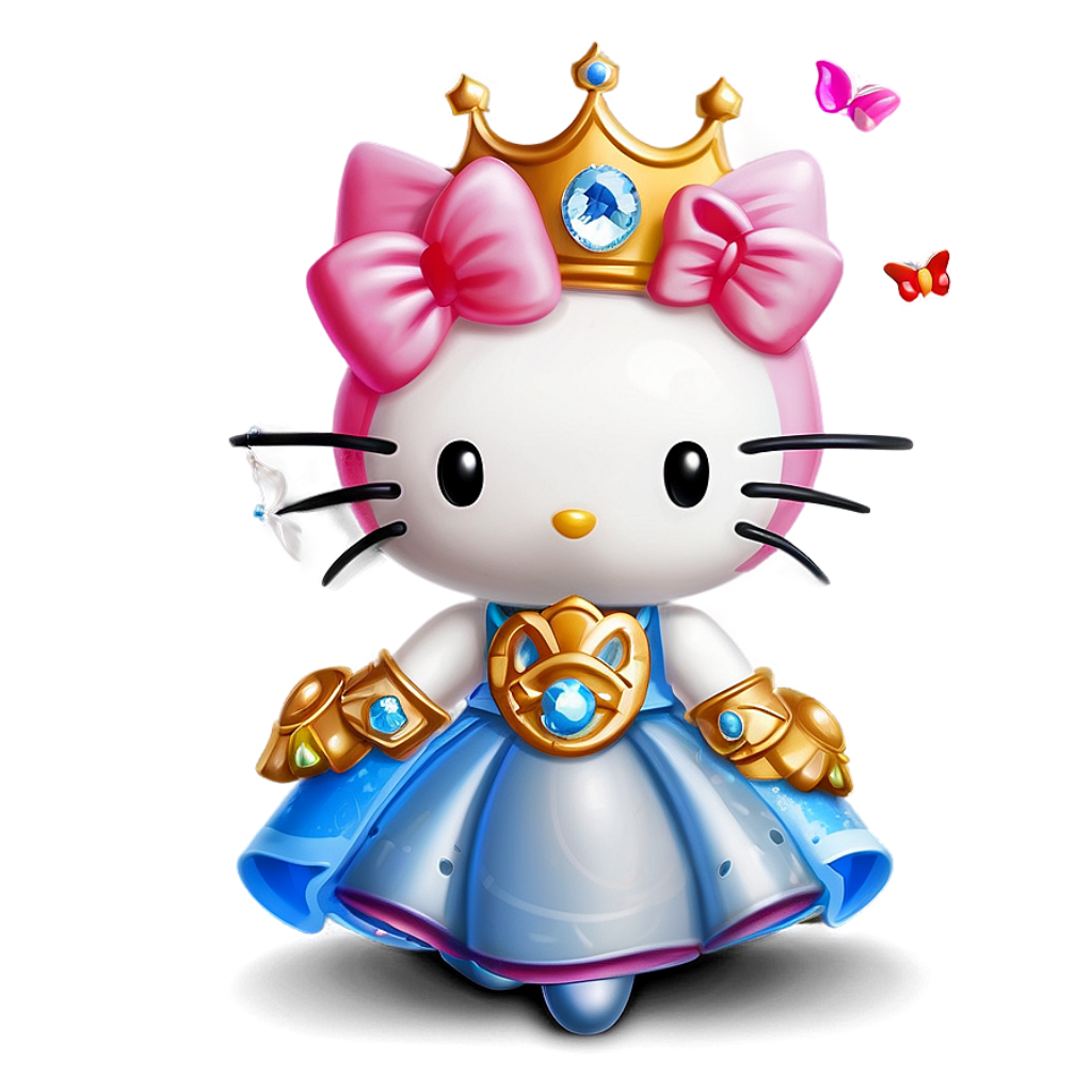 Charming Princess Wallpaper with Crown, Bow & Magical Butterflies