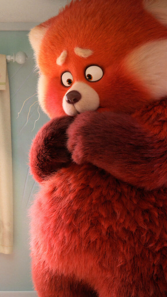 Vibrant Red Panda Wallpaper from Turning Red: Expressive & Fluffy