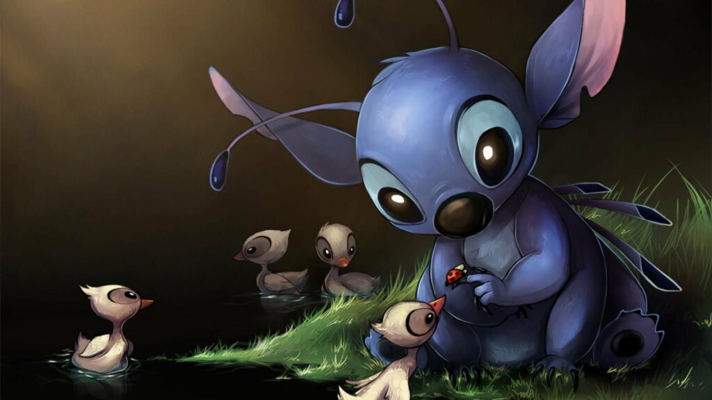A Dose of Adorable: Lilo and Stitch Grace Your Screen in HD Bliss Wallpaper