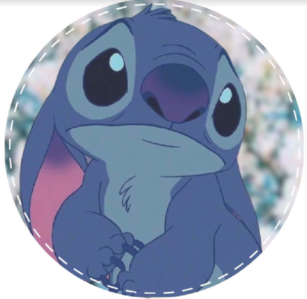 Stitch Wallpaper: Playful Alien on Soft Pastel Background