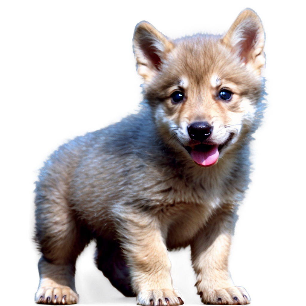 Adorable Wolf Pup Wallpaper: Fluffy Cuties for Your Screen
