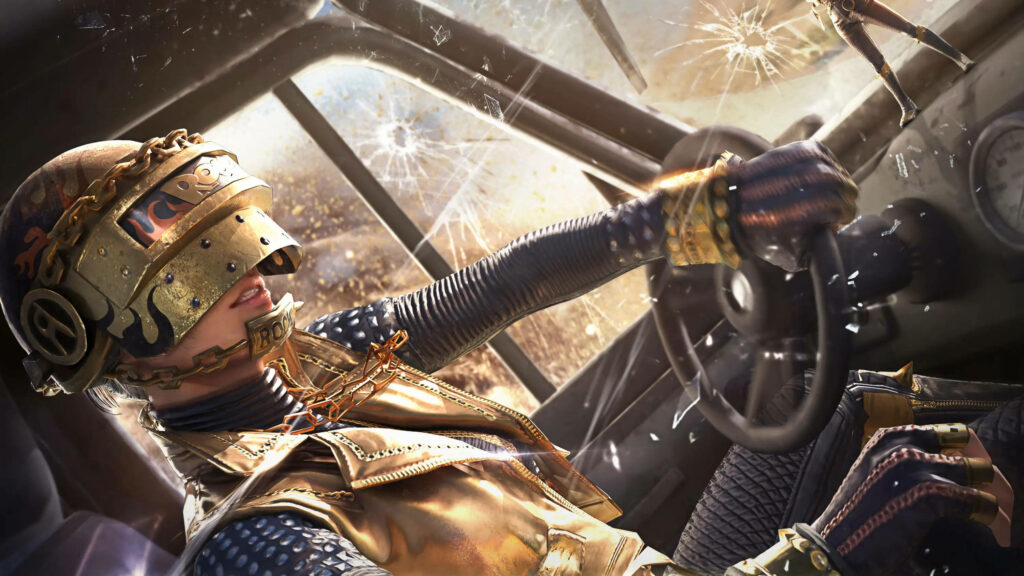 Battlefield Breakout: Thrilling Driver Engaged in Intense Shootout - Epic 2560x1440 PUBG Background Wallpaper