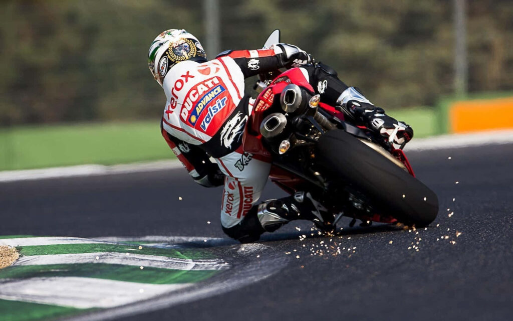 Adrenaline Superbikes: Sparks Fly on the Track - Racing Wallpaper