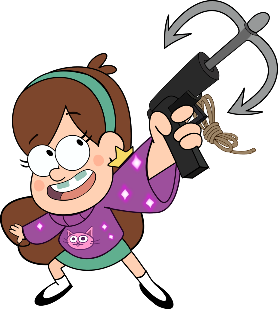 Adventurous Mabel Pines Wallpaper: Quirky Background with Grapple Gun