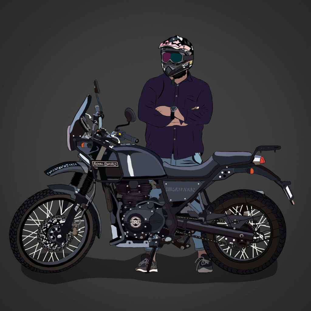 Adventure Awaits: Rider & Royal Enfield Himalayan Wallpaper