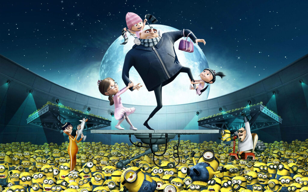 Exciting Minions Wallpaper: Family Fun and Adventure Scene