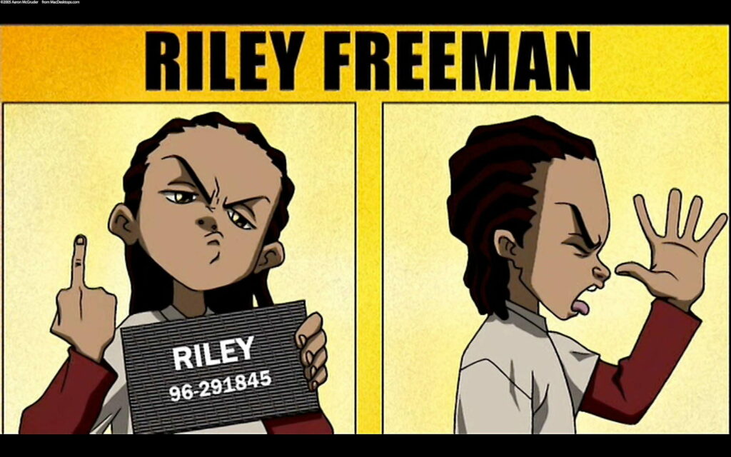 Riley Freeman Gone Wild: Vibrant Boondocks QHD Wallpaper for an Edgy Background