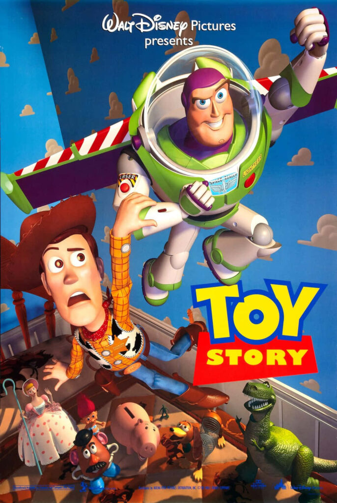 Toy Story Wallpaper: Woody, Buzz & Friends in Action-Packed Scene