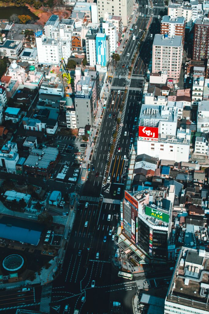 Aerial City Wallpaper: Vibrant Urban Life & Modern Architecture