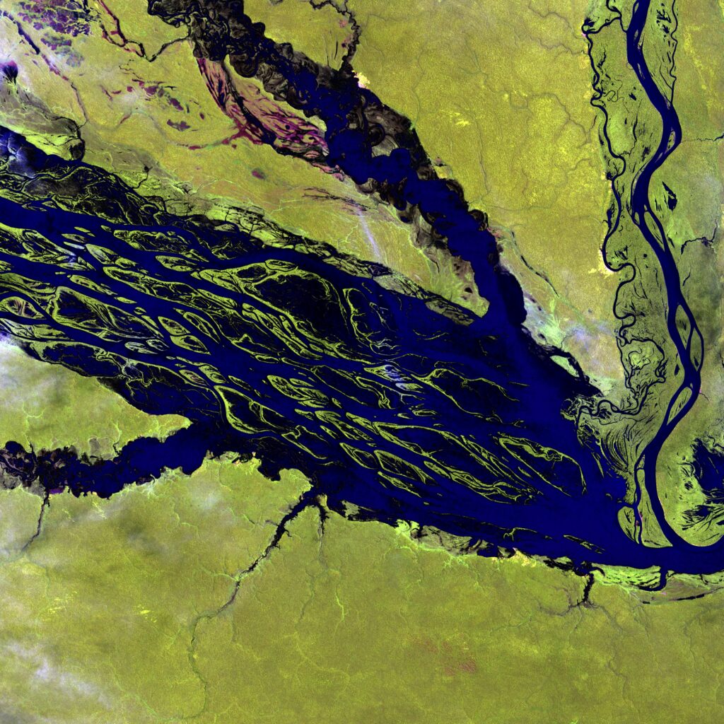 Aerial River Wallpaper: Stunning Earth View in Vibrant Colors