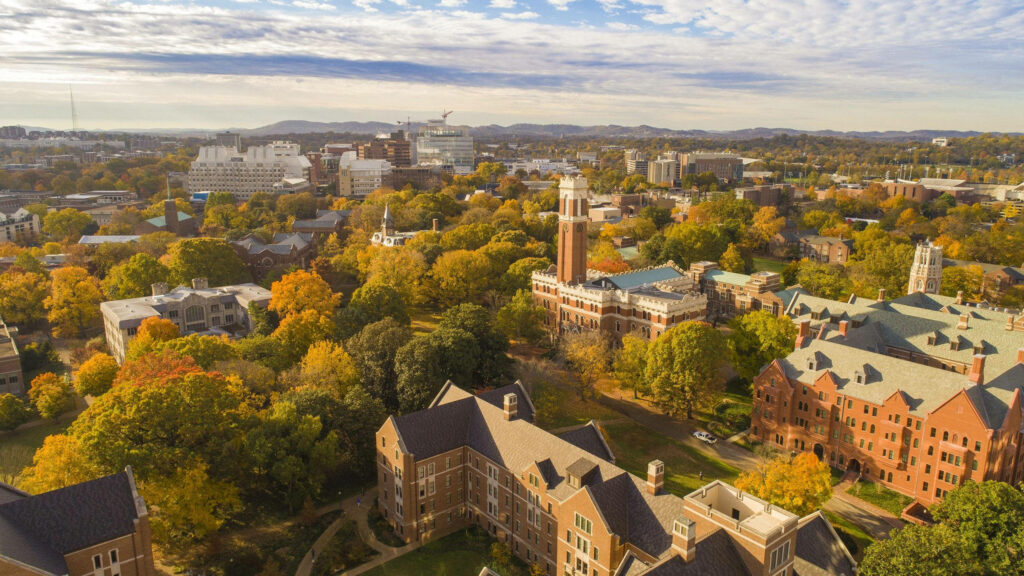 Stunning Aerial Wallpaper of Vanderbilt University Campus & Skyline