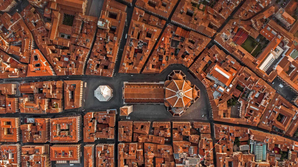 Aerial View of Florence Cathedral: Iconic Architecture Wallpaper Background