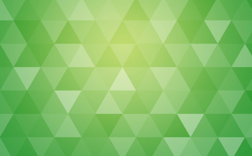 4K abstract wallpaper with vibrant green geometric triangles and subtle radial gradient background