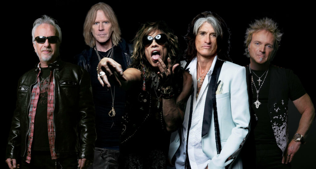 Vibrant Aerosmith Wallpaper: Iconic Live Concert Rockstar Style