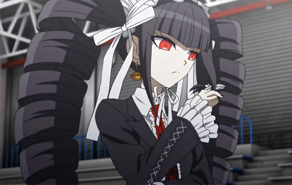 Aesthetic Anime Emo Girl Wallpaper with Gothic Vibes and Red Eyes