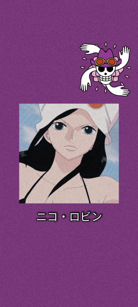 Stylish Aesthetic Anime Girl Wallpaper on Purple Backdrop for iPhone