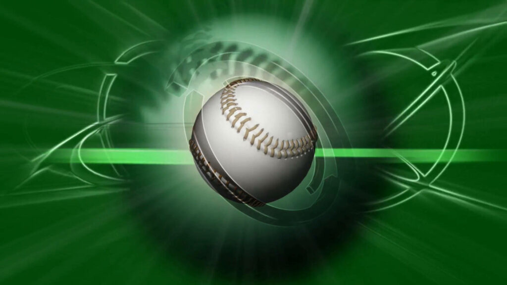 Aesthetically Pleasing Softball Delightfully Pops Against a Lush Green Backdrop Wallpaper