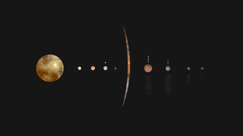 Simplicity in Space: A Beautiful 4K Minimalist Solar System Wallpaper