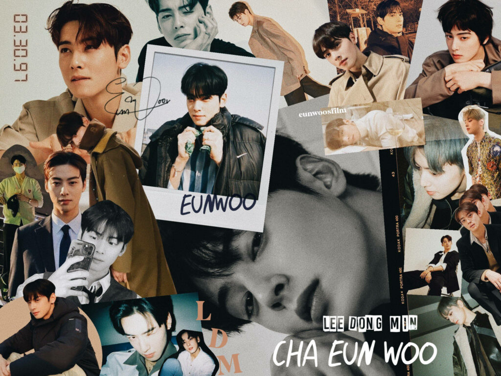 Magnificent Cha Eun Woo: A Mesmerizing Fan-Made Wallpaper Showcasing the Aesthetic Brilliance of Lee Dong Min