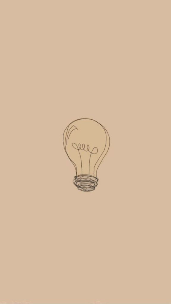 Aesthetic Illumination: A Captivating Light Bulb Artistry Amidst Earth-Toned Backdrop Wallpaper