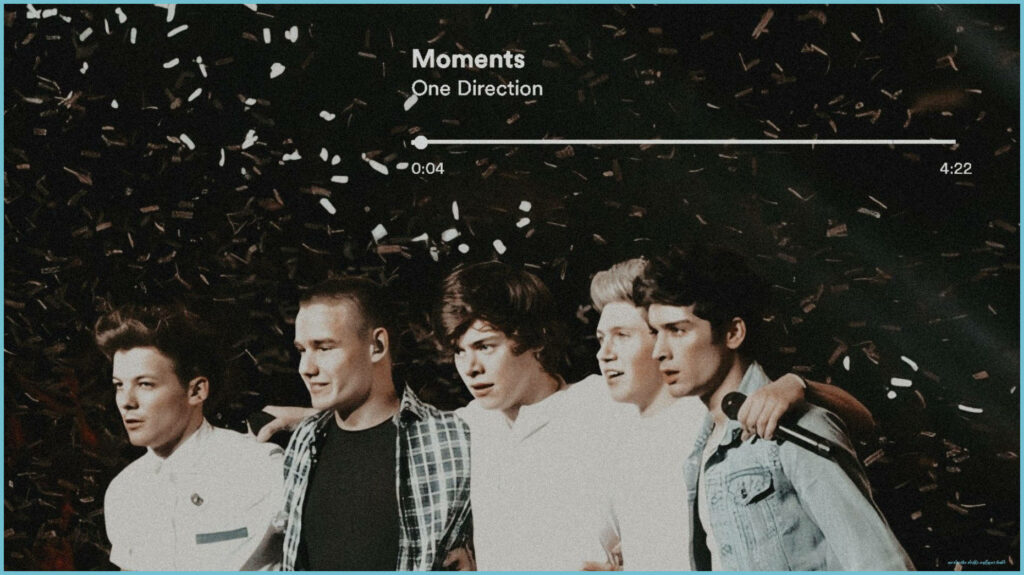 One Direction's Aesthetic Pose Under the Moments Melody Wallpaper