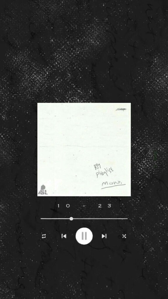 Minimalist RM-Inspired Wallpaper with Calm Music Player Interface