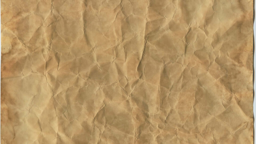 Crumpled Brown Paper Texture: Aged Parchment for Design Backgrounds Wallpaper