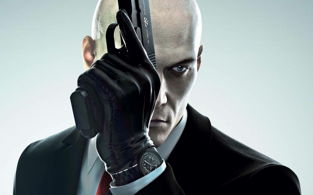 Sleek Snapshot of Agent 47: The Ultimate Assassin, Captured on iPhone Wallpaper