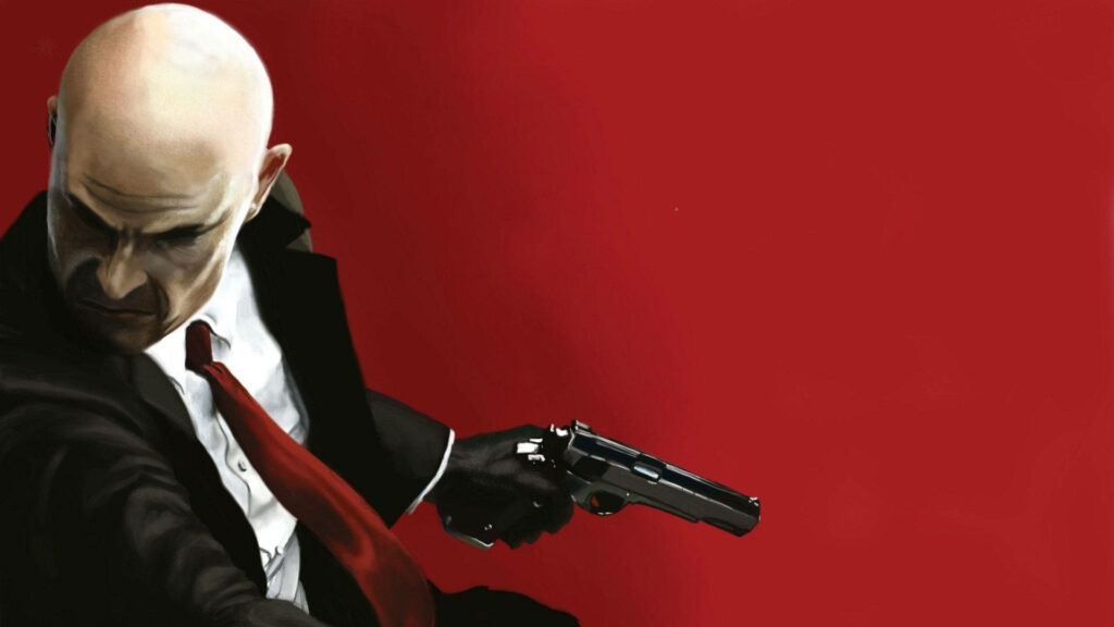 The Cool and Dangerous World of Agent 47: A Stylish Portrait of the Silent Assassin with a Dark Aesthetic Wallpaper