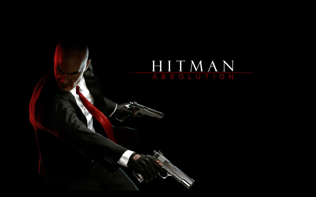 Guns of Retribution: Agent 47 Unleashed in Epic Hitman Absolution Wallpaper